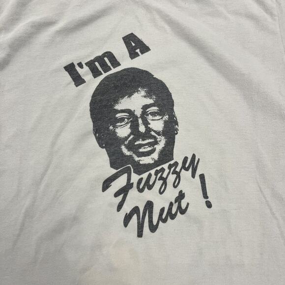 Vintage 70s I'm A Fuzzy Nut Grey Graphic T-Shirt - Picture 2 of 5